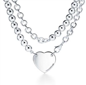 Pendanthalsband varumärkesdesigner Ny kvalitet 925 Sterling Silver Necklace Tamnplatta smycken present L2210118926005