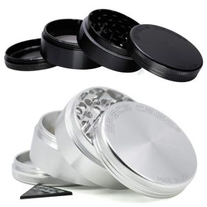 Crusher cromio Crush Chromium Accessori per fumo Spacecase 4 strati Herb Grinder Alluminio Scaperoni di spezie in metallo in metallo 63 mm Diametro Spazio Custodia tabacco macinatura