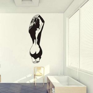 Çıplak kız vücut duvar sticker banyo odası ev dekorasyon posterler çıkartma seksi kız duvar çıkartması 0036229873