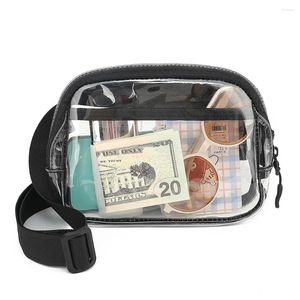 Bolsas de cintura Sport Clear Fanny Pack Bag Stadium Cinturão aprovada para mulheres Man Small Cute With Strap Ajustável