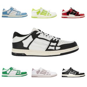 Skeleton Top Dupe Sneakers Casual Flat Designers Real Leather Womens Mens Shoes