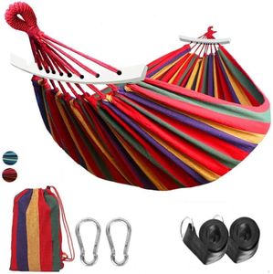 Utomhus hängmatta bärbar trädgård hängmatta sport hem rese camping swing canvas stripe häng säng hängmatta dubbla singel människor 240423