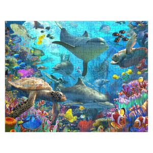 Dolphin Playground Jigsaw Puzzle Nome de Wooden Toy Picture personalizado 240428