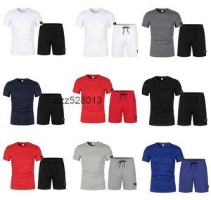 Designer T Shirt Mens TrackSuits Set Designer Tracksuit Shirts Shorts Dwuczęściowe kamienie męskie koszule małże szorty sportowe koszulka koszykówka koszykówka