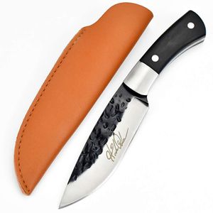 Hummer Pattern Outdoor Camping Hunting Sopravvivenza coltelli da pesca escursionistica D2 Coprote in legno in legno in acciaio Coltello a lama fissa