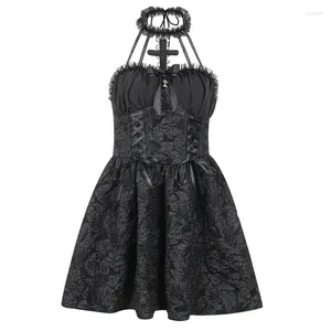 Casual Dresses Steampunk Corset Dress Skirt Gothic Off Shoulder Neck Halter For Women Halloween Party Costume