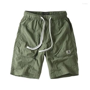 Herren Shorts 2024 Sommerarbeit mit elastischen Taille Trendy Vielseitig vielseitig aufgeteilte Freizeithosen