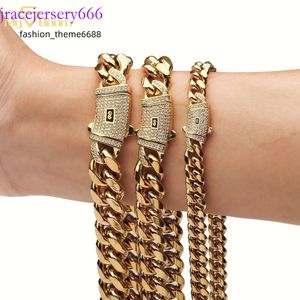 6mm 8mm 10mm 12mm 14mm Hip Hop Stainless Steel Cuban Link Chain 14k Fashion Monaco Necklace for Men Jewelry