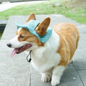 Capéu de sol ajustável de vestuário para cães com orifícios de orelha de fé de fivelas de veludo respirável e respirável Acessórios de cosplay