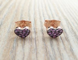 Rose Gold VermeilのRubby Bear JewelryのSan Valentien Earrings Stud 925 Sterling Fitts European Jewelry StyleギフトAndy Jewel 4359941