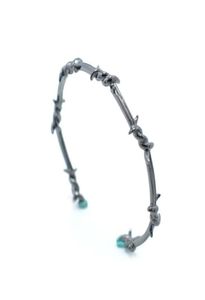 Wire Macho Braceleletbangle farpado Thorns Geométrico Criativo Men Cuff Pulseras Bijoux Jóias Bangle1701584