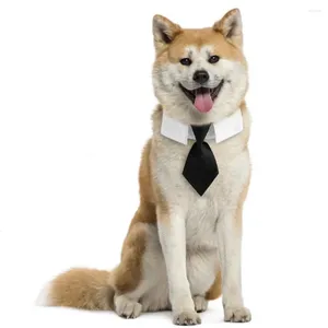 Dog Apparel Pet Bow Tie Polyester Neck Circle Fine Workmanship Cat Suit Formal Striped Necktie Supplies