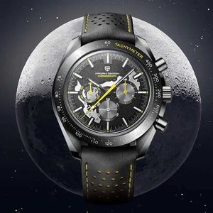 Wristwatches PAGANI DESIGN New 2024 Quartz Mens es Moon Top brand Luxury Men Skeleton Sport Chronograph AR Sapphire Wrist d240430