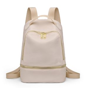 Ll Yüksek kaliteli yeni hafif açık çantası yoga çantası spor trend backpack metal fermuarlı sırt çantası LU spor açık seyahat çantası