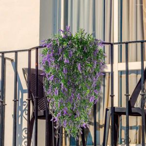 Decorative Flowers Simulation Flower Artificial Wisteria Vine Fake Hanging Plant For Home Party Wedding Garden Decor