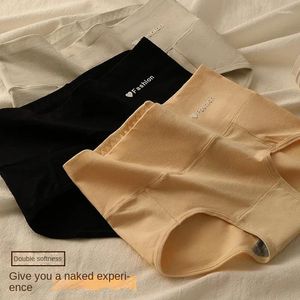 Kvinnors trosor 3st Pure Color Underwear Sexig underkläder Invisible andningsbara bomullsöversikt Comfort Underpants Soft