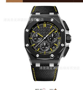 مشاهدة الساعات AAA A SWISS HANDEND SIX NEEDLE MENS QUARTZ Watch Mens Silicone Tape Sports Watch Watch Watch Watch