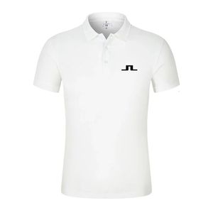 Summer Men Golf Gömlek J Lindeberg Golf Jersey Sıradan Kısa Kollu Nefes Alabilir Yüksek Kaliteli Erkek Polo T-Shirt Top 240416