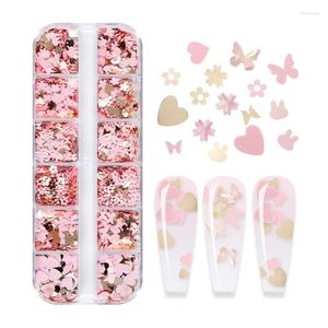 Dekorative Figuren Gold Pink Butterfly Harz Pailletten Glitzer für Epoxidfüllung Füllung Kirschblütenfüller UV Silikonform DIY Accessoires