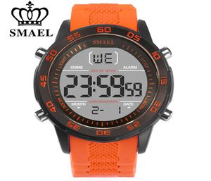 Smael Fashion Sport Watches 남자 실리콘 스트랩 브랜드 디지털 워치 야행성 방수 시계 Watch Men039S relogios masculinos3724979