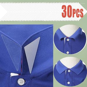 Bow Ties 30/20pcs Collar Stickers T-Shirt Stand Shaper Anti-roll Polo Shirts Fixed Adhesive Pad Invisible Sticky Fastener