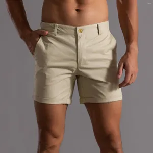 Shorts Shorts Summer Men Casual Trendy Pure Cotton Solid Color Working Pants a cinque punti Design del cilindro dritto