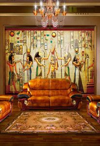 Intero antico faraone egiziano wallpaper wallpaper retro arte sfondo murale hoom decorazioni non tessuto murale murale murale4242434