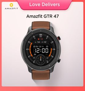 Wersja globalna Amazfit GTR 47 mm Smart Watch 5ATM Waterproof Smartwatch 24 Days Battery Music Control Skórzowy Strap 5597589