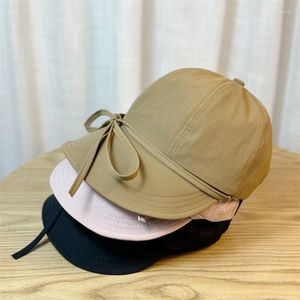 Top kapaklar hızlı kurutma Kore yaylı kurdele beyzbol şapkaları güneşlik niş ins nefes alabilen snapback çok yönlü moda tatlı basit öğrenci