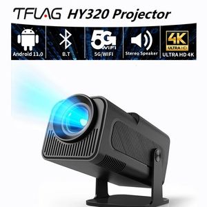 Hy320 Proiettore 4K Nativo 1080p Android 11 Dual WiFi6 390ansi BT50 Proiettore a fascio per home theater Upgrated Hy300 240419