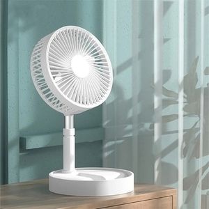 Foldable Portable Rechargeable Table Electric Fan Mini Usb Charging Office Home Telescopic Fan Low Noise Living Desk Fan 240425