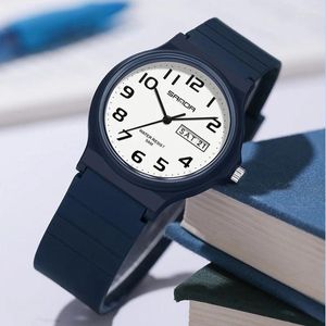 Нарученные часы Sanda 9072 Mini Simple Student Watch Watches Soft TPU Light Fashion Water -устойчивая к кварцевым женщинам.