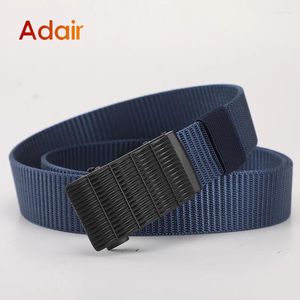 Belts Man Nylon Canvas Webbing Belt Belt Men's Tyg Fashion Casual Automatisk Buckle Designer för jeans som arbetar med manlig band ZX011