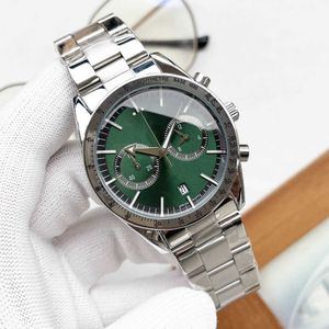 Watch watches AAA Fashionable five needle chronograph solid steel band mens business chronograph watch