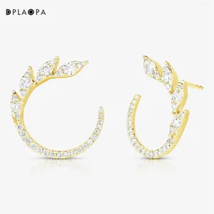 Stud Earrings DPLAOPA Women 925 Sterling Silver Zircon Earring Clips Piercing 2024 Anniversary Wedding Fine Party Jewels