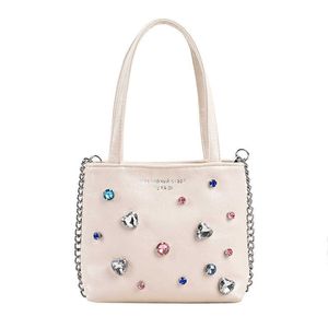 Bayanlar akşam çantası baharatlı kız renkli su elmas çanta küçük tasarım omuz çok yönlü el zincir çapraz gövde