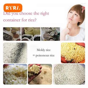 Garrafas de armazenamento Caixa de pólvora para economia de espaço para economia de espaço prático com melhor classificação de grãos de arroz de arroz, de melhor forma de usar o recipiente