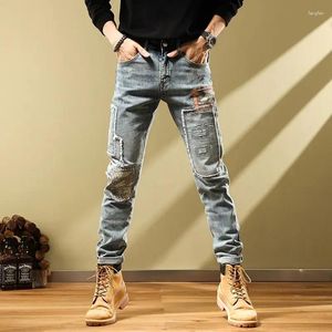 Herren Jeans Harem für Männer Vintage koreanische Mode Sommer Herren Cowboyhose Elastizität Slim Fit Cottro Retro Stretro -Hose