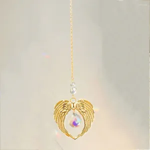 Figurine decorative Love Wings Angel Wing Suncatcher Suncather Fashion Craft Craft Exquisite Car Hanging Crystal Ball Crystal Ball Chimes Outdoor