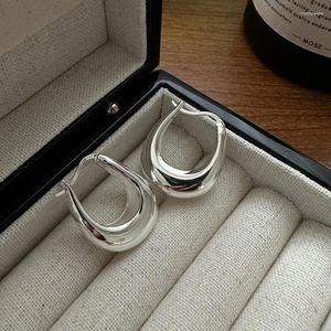 Dingle örhängen s925 sterling silver koreansk tung industri stor u-formad enkel grundläggande pendlare öron smycken grossist