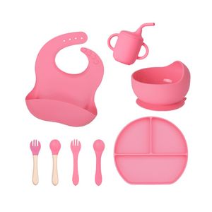 Tigela de silicone com copo de sucção, prato de refeição de silicone com rosto sorridente, placa de refeição infantil, utensílios de pratos de prato de silicone