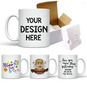 Mugs DIY Custom Picture Sublimation Blank Ceramic Cup Tea Coffee Friend Birthday Gift