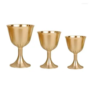 Mugs European Cocktail Glass Brass Goblet Red Wine Material For Bar KTV Use