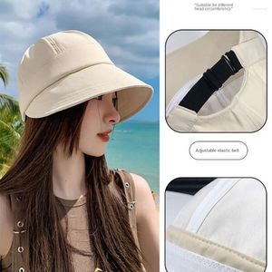 Wide Brim Hats Sun Hat Fashion Bucket Anti-UV Beach Caps Adjustable Fisherman Cap