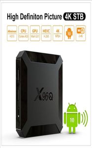 X96Q TV Box Android 100 H313 2GB 16GB Caixas inteligentes Quad Core 4K 24GHz WiFi Media Player4580958