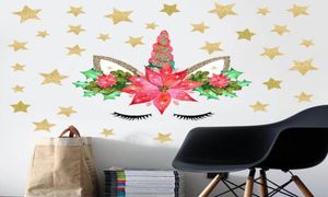 Kids Cartoon unicorn wall stickers home decor Art wall sticker Children animal waterproof Decal Wallpaper girls Bedroom Decoration1899981