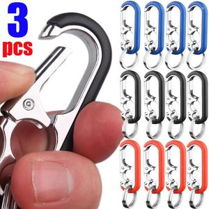 Keychains Keychain Buckle Stainless Steel Key Ring Pendant For Men Outdoor Carabiner Climbing Keyfob Chain Hook Bottle Opener