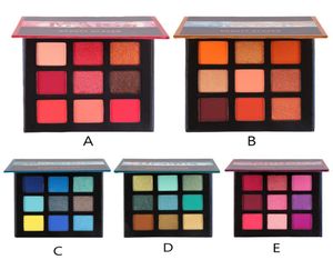 Schönheit Glas 9 Farb Make -up Lidschatten pallete Make -up -Pinsel Make -up Palette Schimmer pigmentierte Lidschatten Palette Maquillage5816419