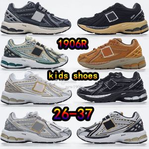 Nya 1906r barnskor Green White Gold Eclipse Pouch Vintage Wheat Black Taos Taupe Sneakers Outdoor Running Shoe Storlek 26-37