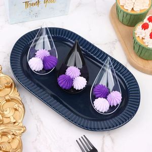 Disposable Dinnerware Reusable Party Serving Mini Trays Small Catering Dessert Tasting Spoon Plate Plastic Dish Bowls For Sushi Dipping